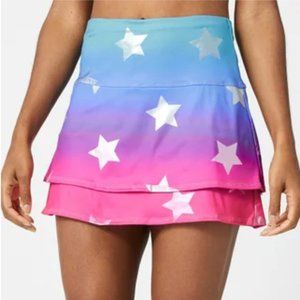 Lucky in Love Women's Long Star Bright Skort NWT